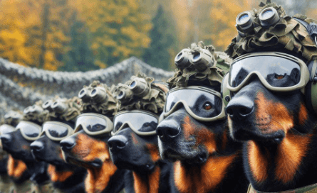 Hearing protections for military dogs