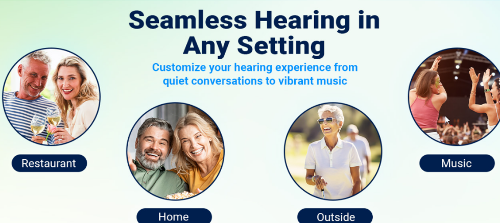 Mach 2 Pro Wireless hearing aid allows you to set the hearing in four different environments