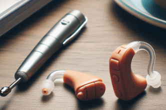 Some of the non-invasive ways of treating hearing loss is by using in the ear and behind the ear hearing aids