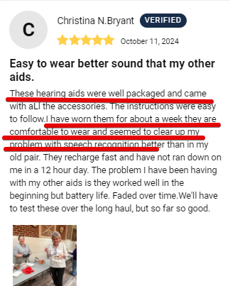 This is a testimonial of the Vivtone hearing aid, that shows it is easy to wear