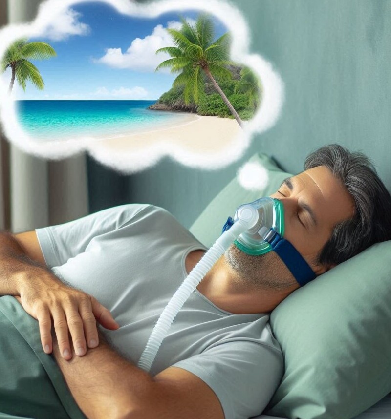 What is sleep apnea this image show someone who is suffering from sleep apnea