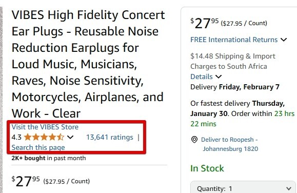 This is the Vibes Amazon ratings