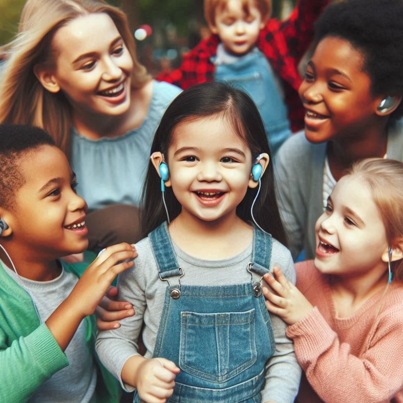 This image shows the early signs of hearing loss in children