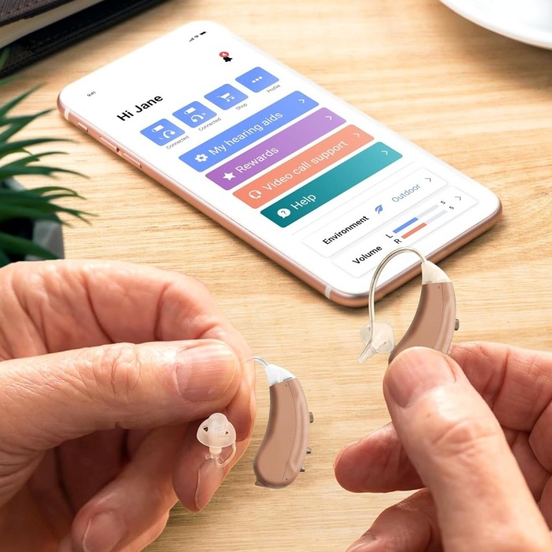 This is an Image of the Lexie Lumen OTC Hearing aid