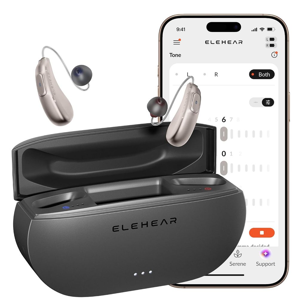 This is what the Elehear Over the counter hearing aid looks like